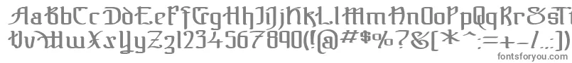 フォントTheBlackBlocReg – 白い背景に灰色の文字