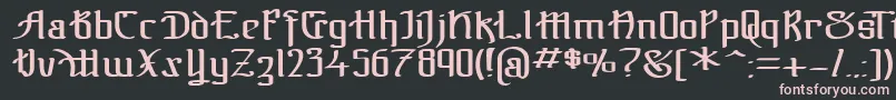 TheBlackBlocReg Font – Pink Fonts on Black Background