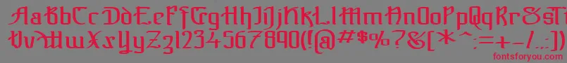 TheBlackBlocReg Font – Red Fonts on Gray Background
