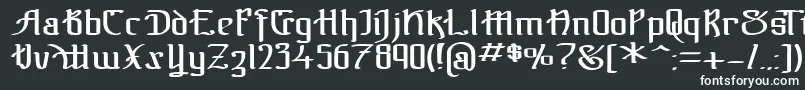 Шрифт TheBlackBlocReg – белые шрифты на чёрном фоне
