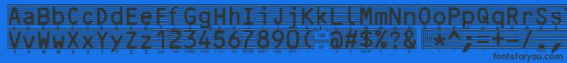 Highsecurityfont Font – Black Fonts on Blue Background