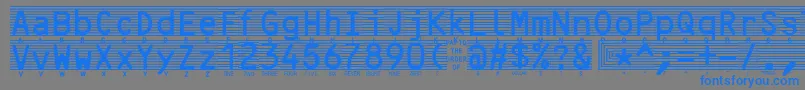 Highsecurityfont Font – Blue Fonts on Gray Background