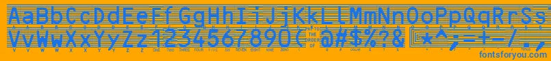 Police Highsecurityfont – polices bleues sur fond orange