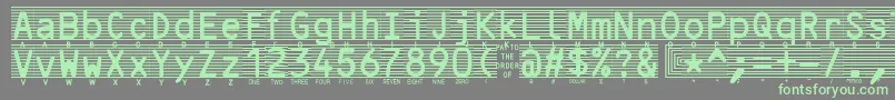Highsecurityfont Font – Green Fonts on Gray Background