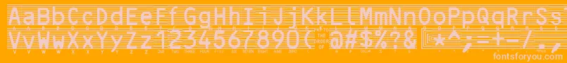 fuente Highsecurityfont – Fuentes Rosadas Sobre Fondo Naranja