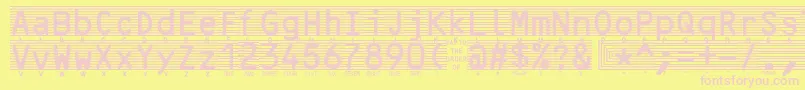 Highsecurityfont Font – Pink Fonts on Yellow Background