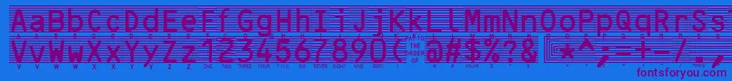 Fonte Highsecurityfont – fontes roxas em um fundo azul