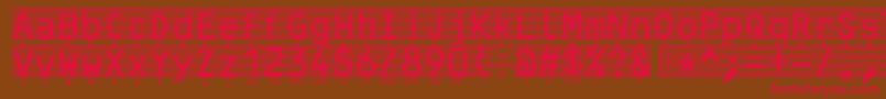 Highsecurityfont Font – Red Fonts on Brown Background