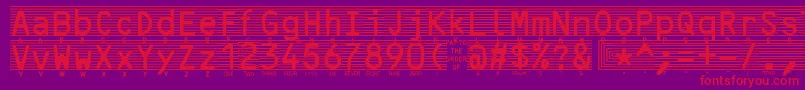 Highsecurityfont Font – Red Fonts on Purple Background