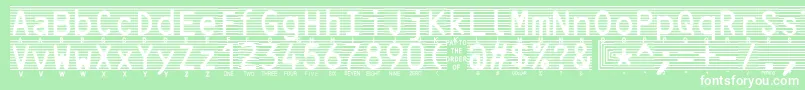 Police Highsecurityfont – polices blanches sur fond vert