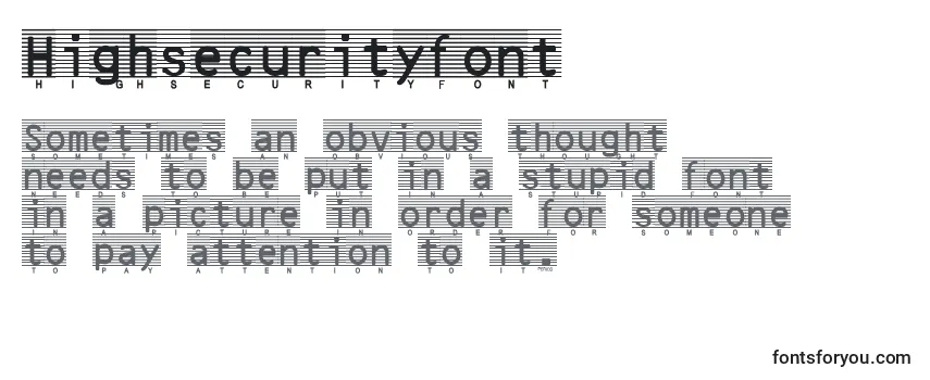 Fuente Highsecurityfont