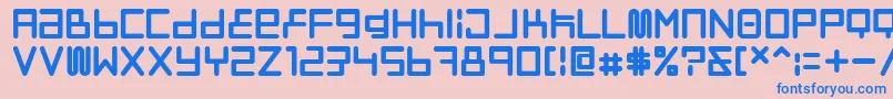 Neostyle Font – Blue Fonts on Pink Background