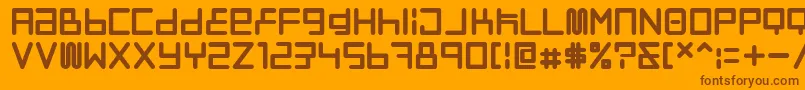 Neostyle Font – Brown Fonts on Orange Background