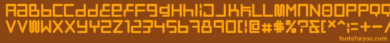Neostyle Font – Orange Fonts on Brown Background