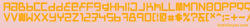 Neostyle Font – Orange Fonts on Pink Background