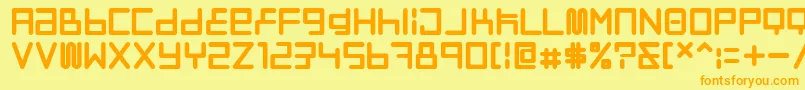 Police Neostyle – polices orange sur fond jaune