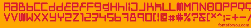 フォントNeostyle – オレンジの背景に赤い文字