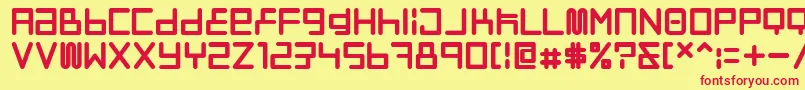 Neostyle Font – Red Fonts on Yellow Background