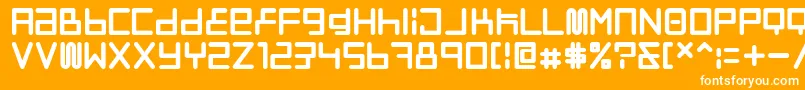 フォントNeostyle – オレンジの背景に白い文字