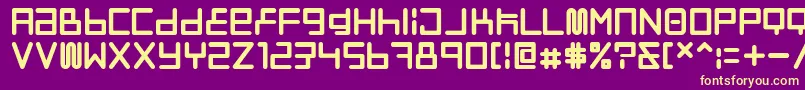 Neostyle Font – Yellow Fonts on Purple Background