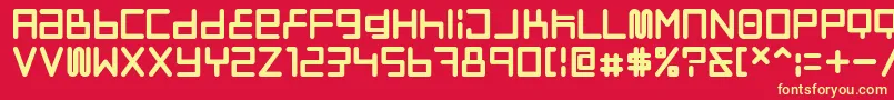 フォントNeostyle – 黄色の文字、赤い背景