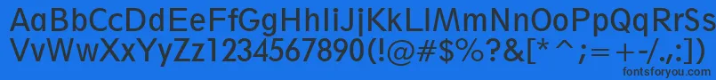 フォントGeometric212BookCondensedBt – 黒い文字の青い背景