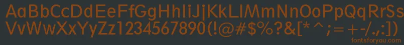 Шрифт Geometric212BookCondensedBt – коричневые шрифты на чёрном фоне