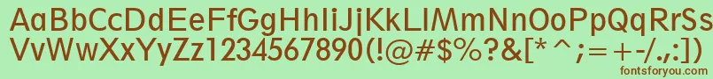 Шрифт Geometric212BookCondensedBt – коричневые шрифты на зелёном фоне