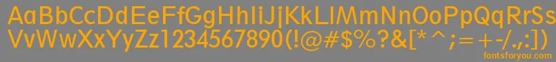 Geometric212BookCondensedBt Font – Orange Fonts on Gray Background
