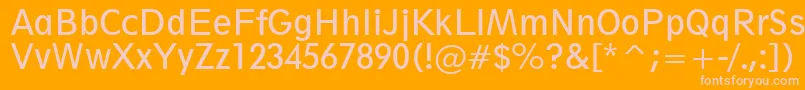 Geometric212BookCondensedBt Font – Pink Fonts on Orange Background