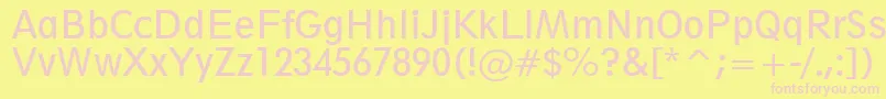 Geometric212BookCondensedBt Font – Pink Fonts on Yellow Background