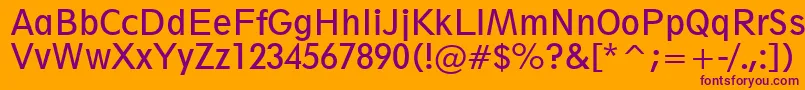 Geometric212BookCondensedBt Font – Purple Fonts on Orange Background