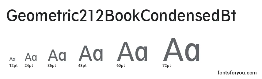Größen der Schriftart Geometric212BookCondensedBt