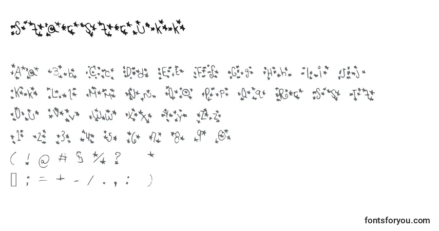Fuente Starstrukk - alfabeto, números, caracteres especiales