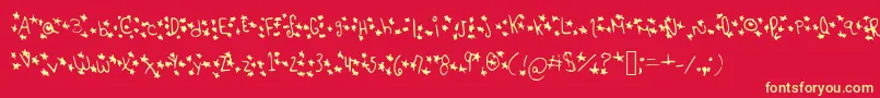 Starstrukk Font – Yellow Fonts on Red Background