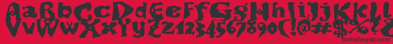DikovinacBold Font – Black Fonts on Red Background