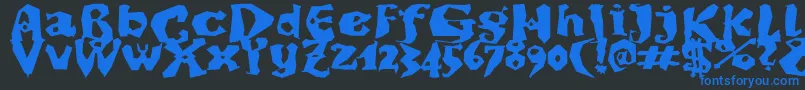 DikovinacBold Font – Blue Fonts on Black Background