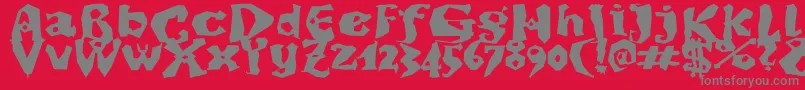DikovinacBold Font – Gray Fonts on Red Background