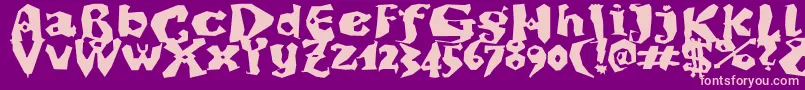 DikovinacBold Font – Pink Fonts on Purple Background