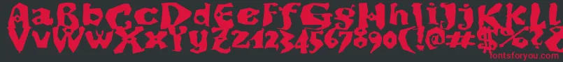 DikovinacBold Font – Red Fonts on Black Background