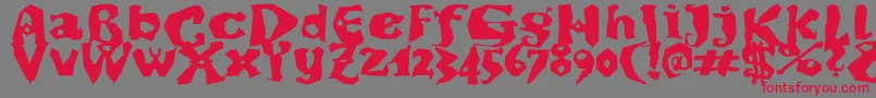 DikovinacBold Font – Red Fonts on Gray Background