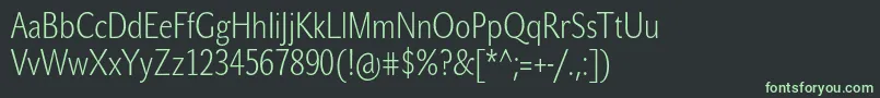 JohnsanscondWhitePro-Schriftart – Grüne Schriften auf schwarzem Hintergrund