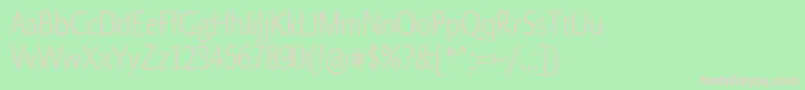 JohnsanscondWhitePro Font – Pink Fonts on Green Background