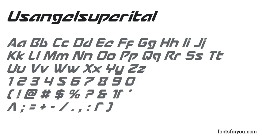 Usangelsuperital Font – alphabet, numbers, special characters