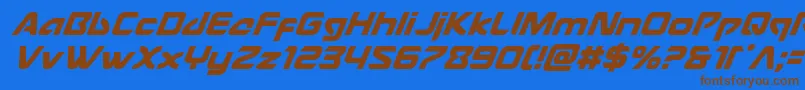 Usangelsuperital Font – Brown Fonts on Blue Background
