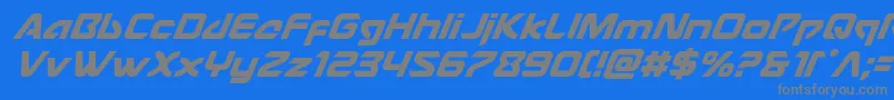 Usangelsuperital Font – Gray Fonts on Blue Background