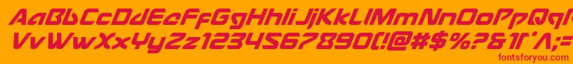 Usangelsuperital Font – Red Fonts on Orange Background