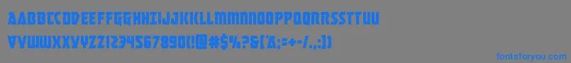 フォントMasterbreakercond – 灰色の背景に青い文字