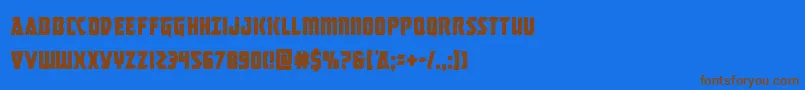 Masterbreakercond Font – Brown Fonts on Blue Background
