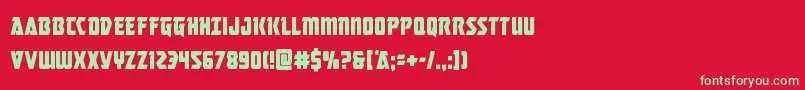 Masterbreakercond Font – Green Fonts on Red Background